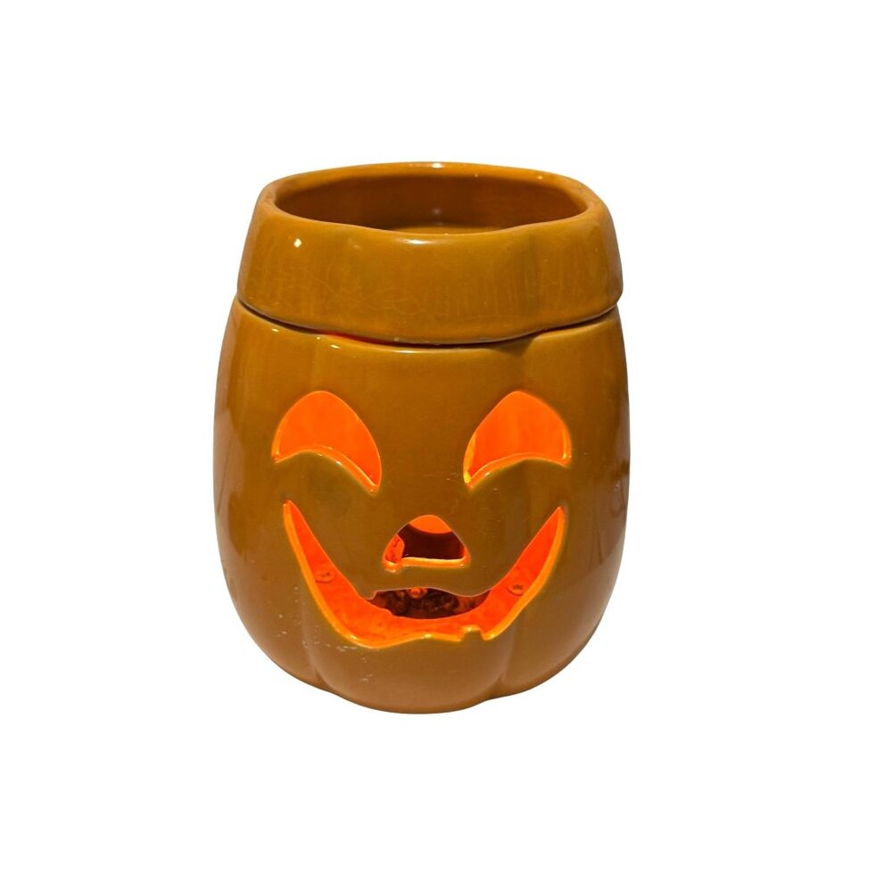 Ceramic Pumpkin Electric Wax Warmer Jack-O-Lantern Design